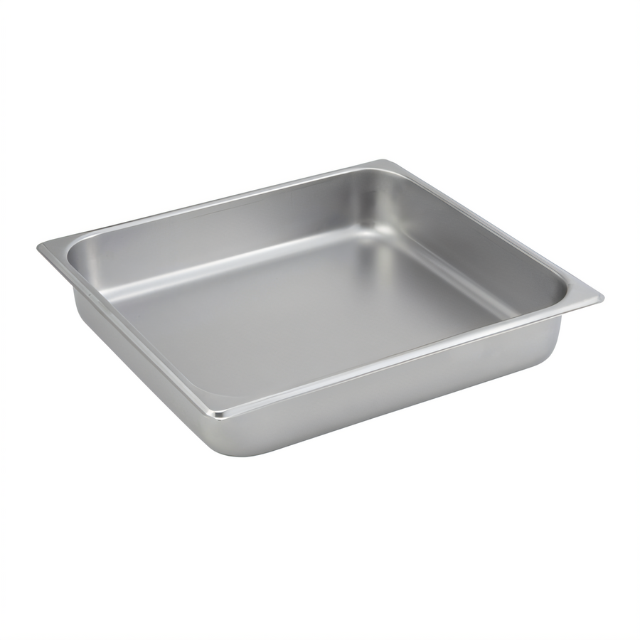 Product image #1 for Winco 2/3 Size 25-Gauge Standard Weight Straight-Sided Solid Steam Table Pan, 2-1/2 Inch Deep