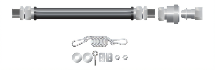 Product image #1 for 48 Inch Gas Connector Hose for Mobile Equipment, 3/4 Inch Connection