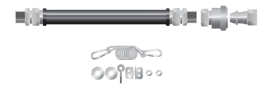 Product image #1 for 48 Inch Gas Connector Hose for Mobile Equipment, 3/4 Inch Connection