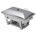 Thumbnail image #1 for Vollrath Orion® 46518 9 Qt Rectangular Lift-Off Chafer with Built-In Cover Holder, 18/8 Stainless Steel