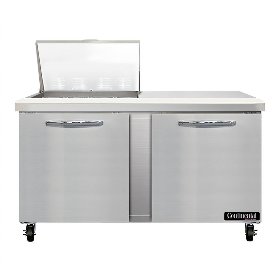 Product image #1 for Continental Refrigerator SW60N12M Mighty Top 60" Two-Section Sandwich Unit with 12 Pans