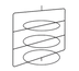 Thumbnail image #1 for Hatco 3-Tier Circle Rack with Pizza Pan Retainers for Food Display Cases