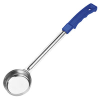 Winco Prime 2 oz Solid Portion Control Serving Spoon, Blue, One-Piece Stainless Steel