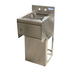 Thumbnail image #1 for BK Resources Slimline Underbar Dump Sink with Soap and Towel Dispenser, 12-1/2 Inch W x 18-1/4 Inch D, 1 Compartment, 304 Stainless Steel