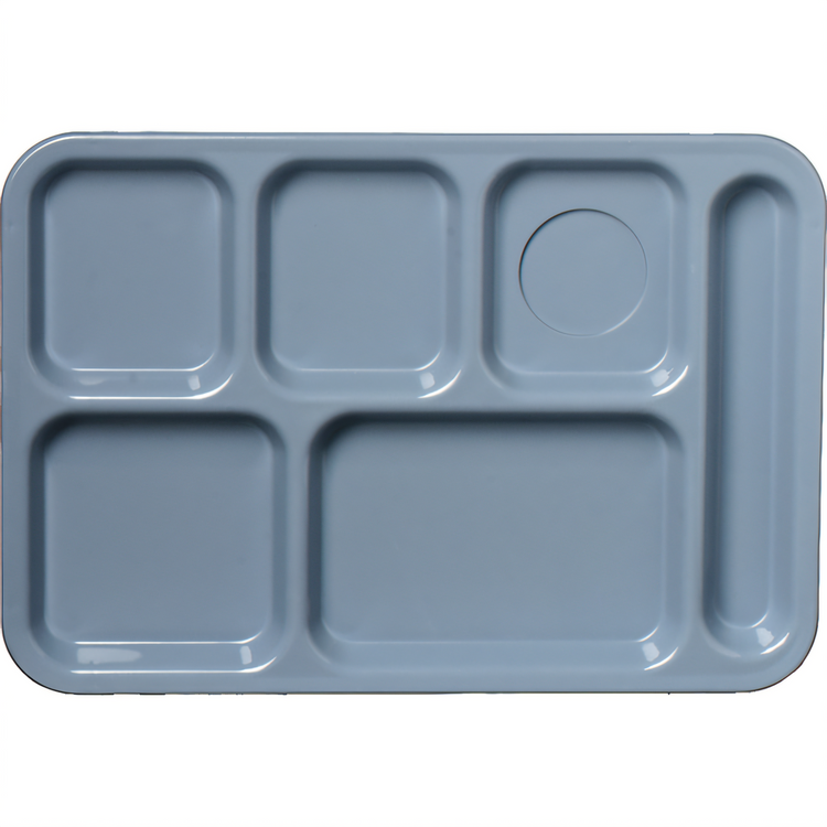 Product image #2 for Carlisle 13-7/8 x 9-7/8-Inch Left-Handed 6-Compartment Rectangular ABS Plastic Compartment Tray, Slate