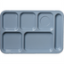 Thumbnail image #2 for Carlisle 13-7/8 x 9-7/8-Inch Left-Handed 6-Compartment Rectangular ABS Plastic Compartment Tray, Slate