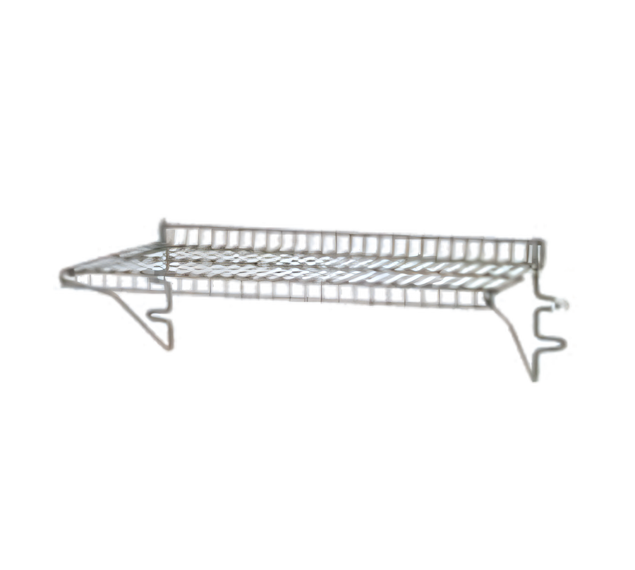 Product image #1 for Eagle Snap-n-Slide Wall-Mounted Wire Shelf, 60W x 12D, 175 lb Capacity, Pewter Gray Epoxy Finish