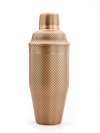 Barfly Diamond Lattice Japanese Cocktail Shaker, 24 oz., 3-Piece, Antique Copper-Plated Stainless Steel
