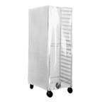 Thumbnail image #1 for Advance Tabco PRC-1 Enclosed Plastic Bun Pan Rack Cover, Full Height, Translucent with Clear Front, 28 x 23 x 62 Inches