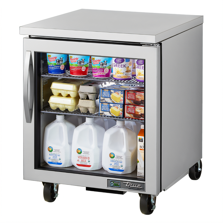 Product image #1 for True 27-Inch 1-Section Undercounter Framed Glass Door Refrigerator