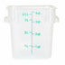 Thumbnail image #1 for Omcan 4-Quart Square Translucent Polypropylene Food Storage Container