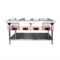 CookRite 58-Inch Wide 4-Well Electric Steam Table with Dry or Wet Heat