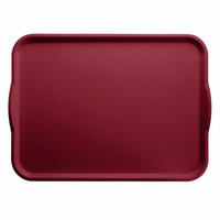 Cambro Camtray® 14 x 18 Inch Rectangular Fiberglass Dietary Tray with Handles, Cherry Red