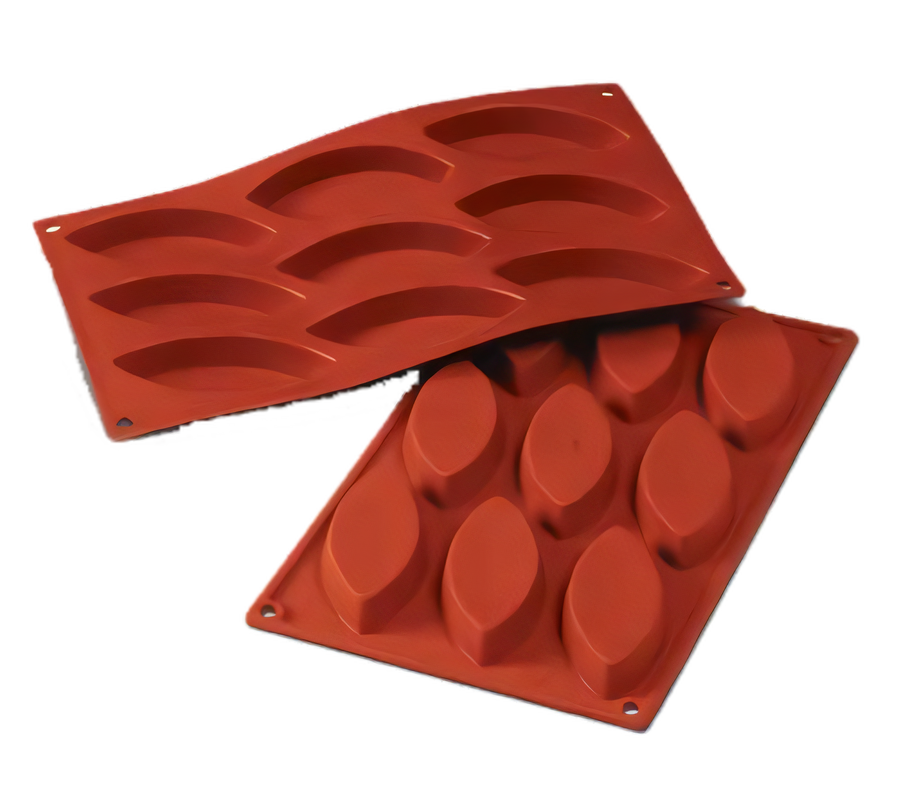 Product image #1 for Silikomart SF039 Boat-Shaped Silicone Baking Mold, 9-Cavity