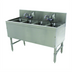 Thumbnail image #1 for Advance Tabco Prestige Supreme 4-Compartment Stainless Steel Underbar Sink Unit with 2 Splash-Mount Faucets, 48W x 20D x 36H, No Drainboards