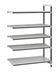 Thumbnail image #1 for Cambro Camshelving Elements XTRA 5-Tier Stationary Add-On Polymer Shelving Unit with Vented and Solid Shelves, 60 x 24 x 84 Inches
