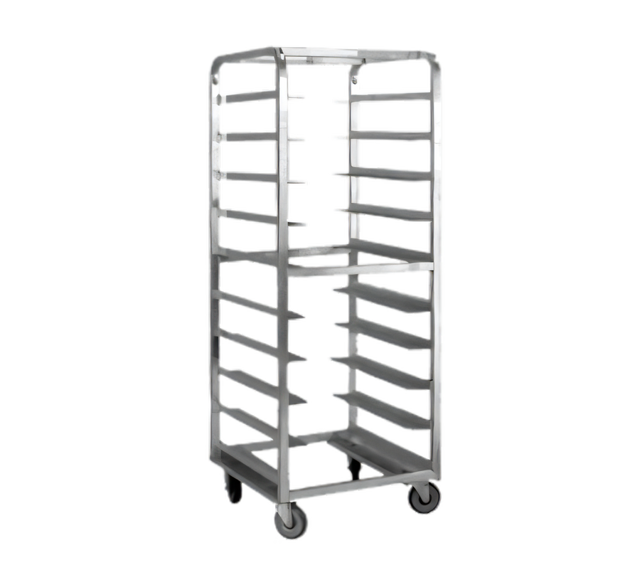 Product image #1 for FWE 69-Inch High Mobile Aluminum Tray Rack for 20 Full-Size 18 x 26 Trays, Open Sides