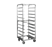 FWE 69-Inch High Mobile Aluminum Tray Rack for 20 Full-Size 18 x 26 Trays, Open Sides
