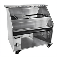 Glastender PBC54-18 54-Inch Stainless Steel Portable Bar for Stackable Cups with Ice Bin and Iced Beverage Compartment