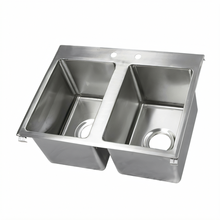 Product image #1 for John Boos Pro-Bowl 2-Compartment Commercial Drop-In Stainless Steel Sink with 14 x 16 x 10-Inch Bowls