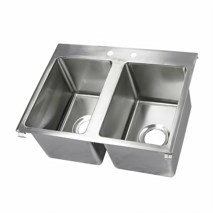 Product image #1 for John Boos Pro-Bowl 2-Compartment Commercial Drop-In Stainless Steel Sink with 14 x 16 x 10-Inch Bowls