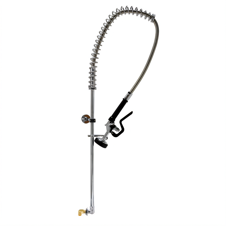 Product image #1 for BK Resources OptiFlow Lead-Free Wall-Mount Valve-Less Pre-Rinse Assembly with 44-Inch Braided Hose