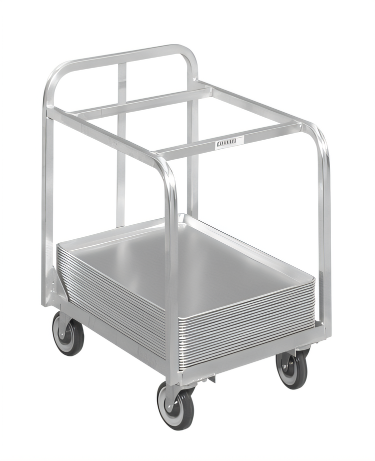 Product image #2 for Channel Manufacturing BPT-2TP Aluminum Bun Pan / Dough Box Dolly, 100-Pan Capacity, 5-Inch Swivel Casters
