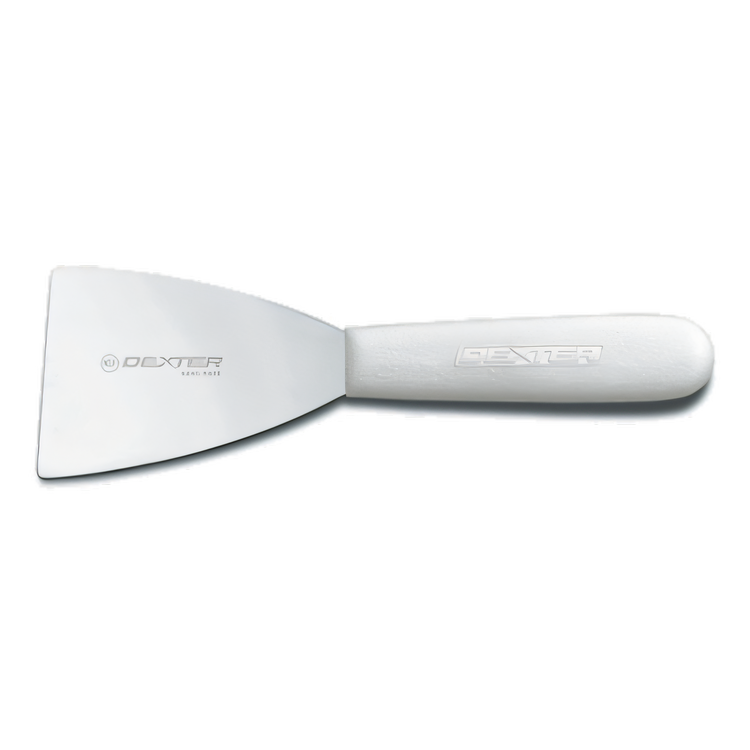 Product image #1 for Dexter Russell Sani-Safe 3-Inch Stiff Pan Scraper with Round-Corner Stainless Steel Blade and White Polypropylene Handle