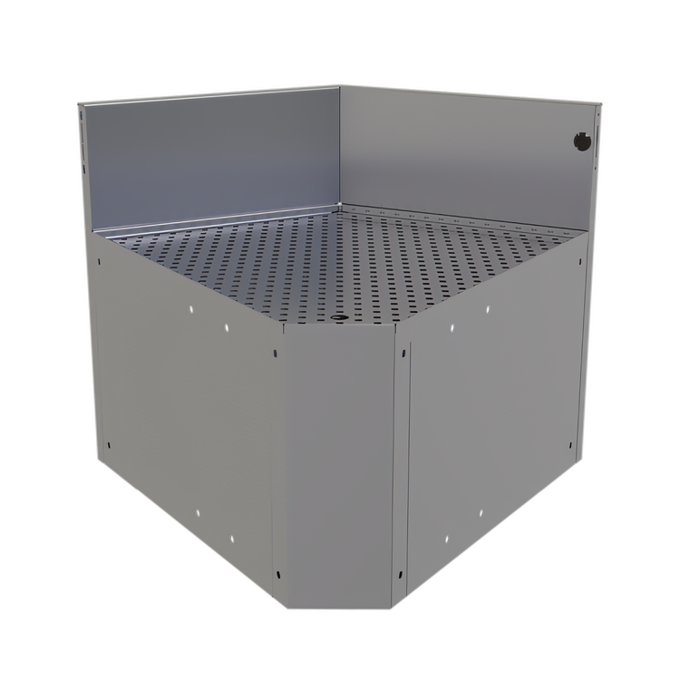Product image #1 for Glastender CIWA-60 60° Inside Corner Underbar Drainboard, 19-Inch Deep, Stainless Steel, No Legs