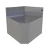 Thumbnail image #1 for Glastender CIWA-60 60° Inside Corner Underbar Drainboard, 19-Inch Deep, Stainless Steel, No Legs