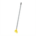 Thumbnail image #1 for Invader 60-Inch Fiberglass Quick-Release Wet Mop Handle with Yellow Plastic Head, Gray