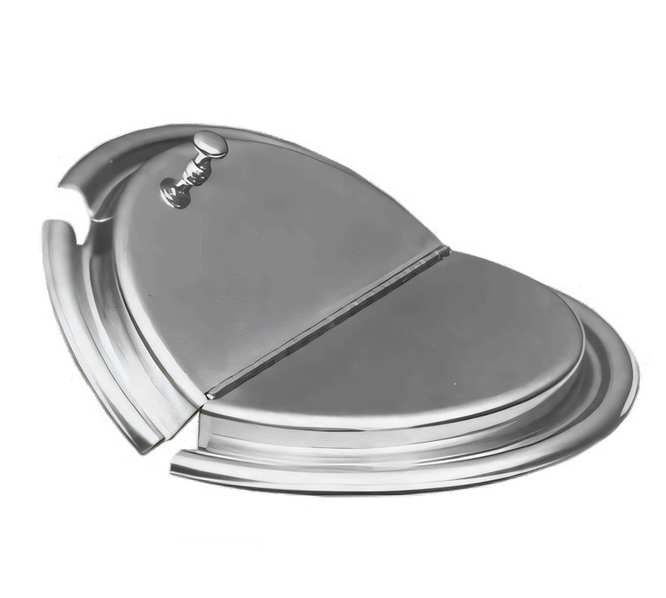 Product image #1 for APW Wyott Stainless Steel Slotted Hinged Inset Cover for 4 Qt Pot with Clips