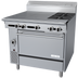 Thumbnail image #1 for Garland Cuisine 36-Inch Heavy Duty Natural Gas Range with 2 Open Burners, 2 Hot Tops, and Convection Oven