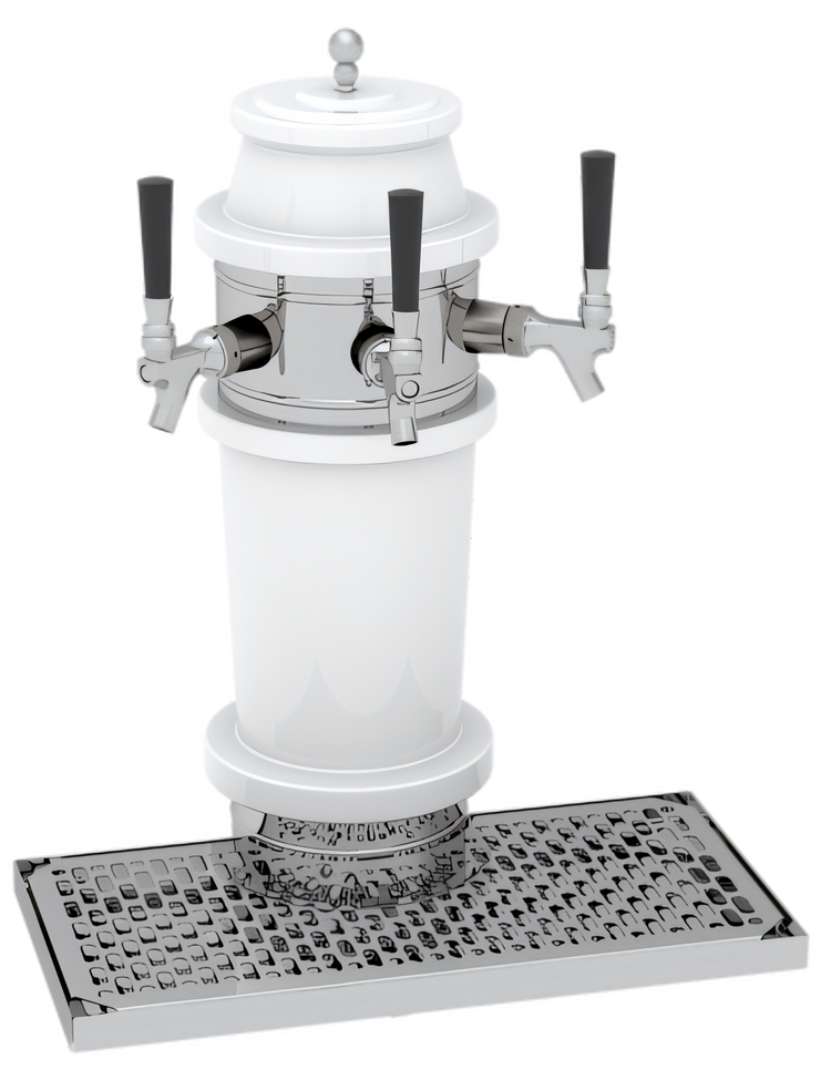 Product image #1 for Glastender Roman Draft Dispensing Tower, 4 Faucets, Polished Brass, Glycol-Cooled