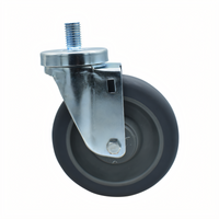 BK Resources 5SBR-5ST-GR Shelf Casters & Leveling Feet