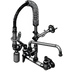 Thumbnail image #1 for T&S Brass Mini Pre-Rinse Unit with 8-Inch Wall Mount Mixing Faucet, 12-Inch Swing Nozzle, and 0.65 GPM Spray Valve