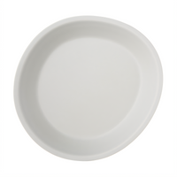 Ridge 10-Inch 15-Ounce Oblong Coupe Plate, Cement Melamine