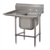 Thumbnail image #1 for Advance Tabco Regaline 1-Compartment Sink with Left-Hand Drainboard, 20 x 20 x 14 Inch Bowl, 14 Gauge 304 Stainless Steel
