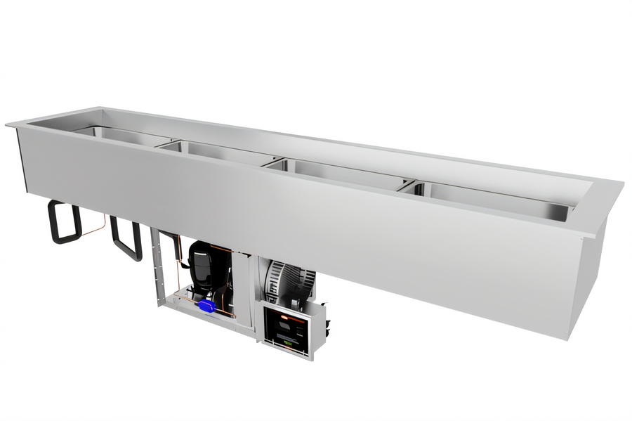 Product image #1 for Hatco CWBP-S2 Drop-In Refrigerated Slim Well, 2 Full-Size Pans, Top Mount
