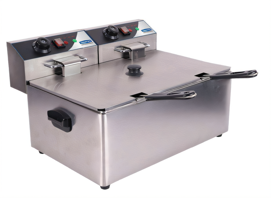 Product image #1 for Sapphire Double Countertop Electric Fryer, 32 lb Capacity, 110V