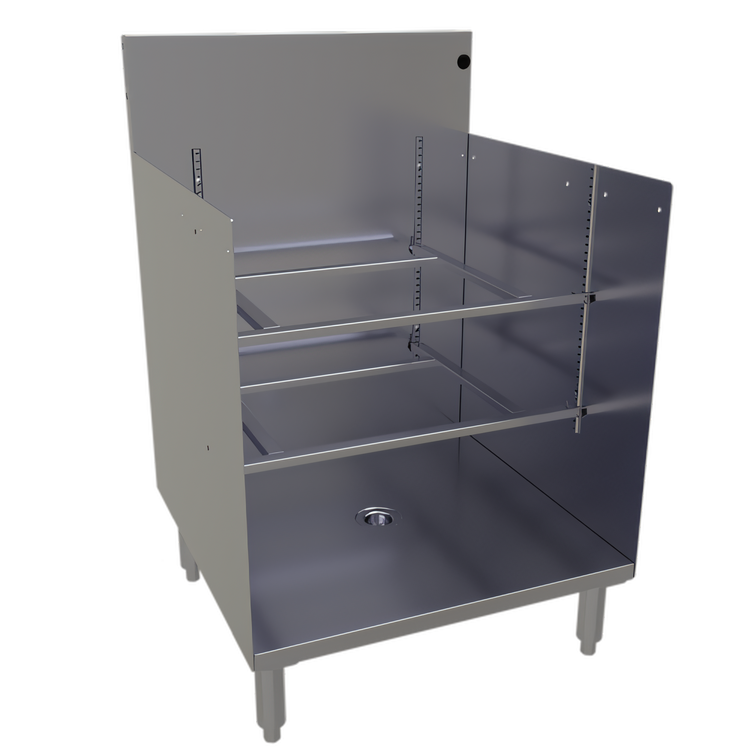 Product image #1 for Glastender Underbar Glass Rack Storage Unit, 24-Inch Wide, Open Top, Open Front Base