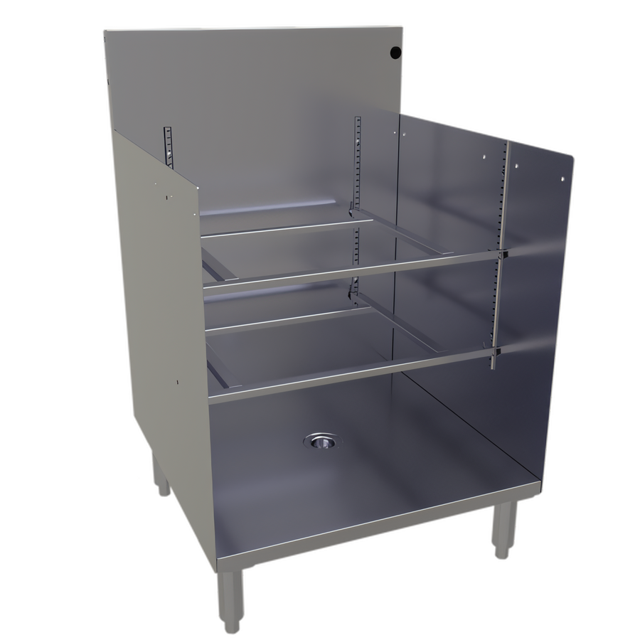 Product image #1 for Glastender Underbar Glass Rack Storage Unit, 24-Inch Wide, Open Top, Open Front Base