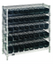 Thumbnail image #1 for Quantum Conductive Bin Wire Shelving System with 6 Shelves and 40 Bins, 36 x 12 x 36 Inches