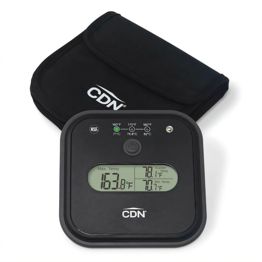 Product image #1 for CDN DW2 Digital Dishwasher Thermometer with Color LED Max-Temp Indicators, 32°F to 194°F
