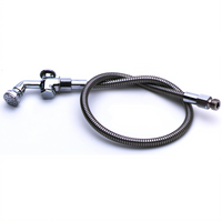 T&S Brass Push Button Rosespray Pre-Rinse Spray Valve Assembly with 60-Inch Flexible Stainless Steel Hose