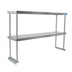 Thumbnail image #1 for BK Resources Stainless Steel Double Table-Mount Overshelf with Adjustable Lower Shelf, 72 x 12 Inches