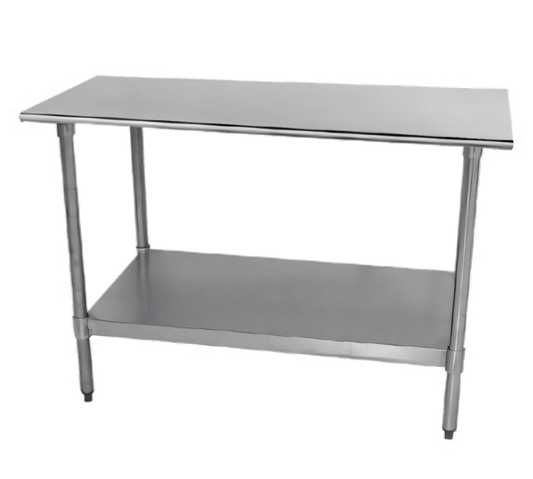 Product image #1 for Advance Tabco Special Value Series 24"W x 30"D 18-Gauge 430 Stainless Steel Flat Top Work Table with Undershelf