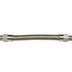 Thumbnail image #1 for Dormont Manufacturing 16100B12 Braided Stainless Steel Gas Connector Hose, 1-Inch ID x 12-Inch Long