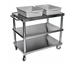Thumbnail image #1 for Open 3-Shelf Utility Bus Cart, 430 Stainless Steel, 300 lb. Capacity