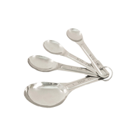 Crestware Stainless Steel 4-Piece Measuring Spoon Set